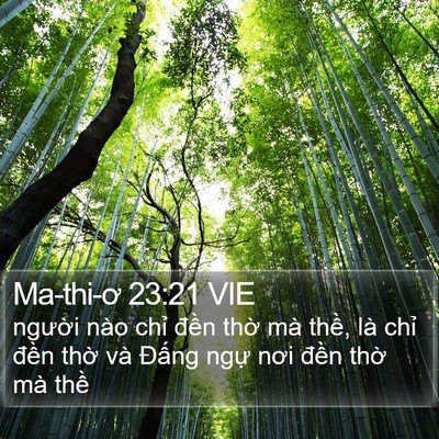 Ma-thi-ơ 23:21 VIE Bible Verse Image