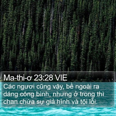 Ma-thi-ơ 23:28 VIE Bible Verse Image