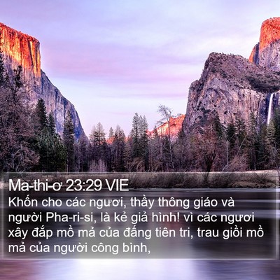Ma-thi-ơ 23:29 VIE Bible Verse Image
