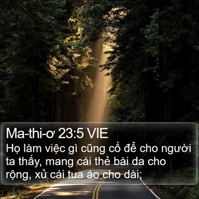 Ma-thi-ơ 23:5 VIE Bible Verse Image