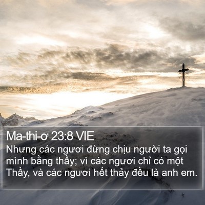 Ma-thi-ơ 23:8 VIE Bible Verse Image