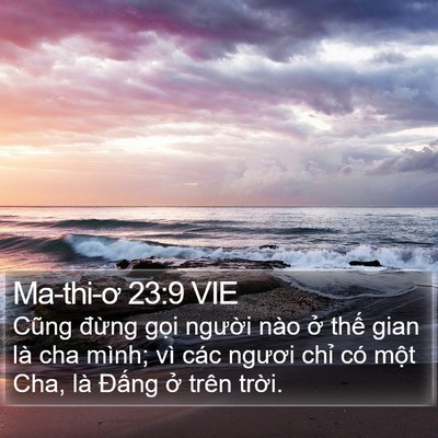 Ma-thi-ơ 23:9 VIE Bible Verse Image