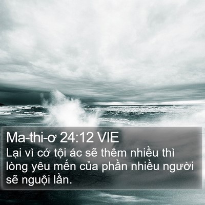 Ma-thi-ơ 24:12 VIE Bible Verse Image