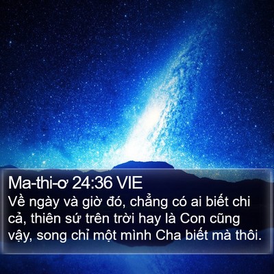 Ma-thi-ơ 24:36 VIE Bible Verse Image