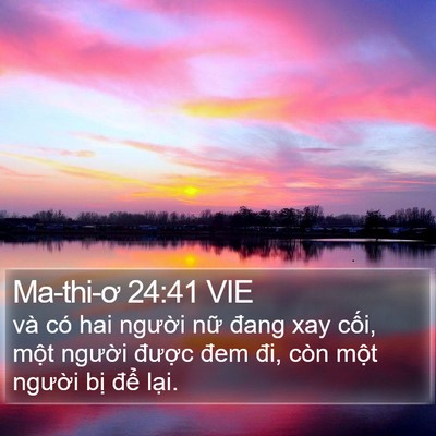Ma-thi-ơ 24:41 VIE Bible Verse Image