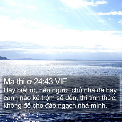 Ma-thi-ơ 24:43 VIE Bible Verse Image