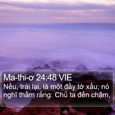 Ma-thi-ơ 24:48 VIE Bible Verse Image