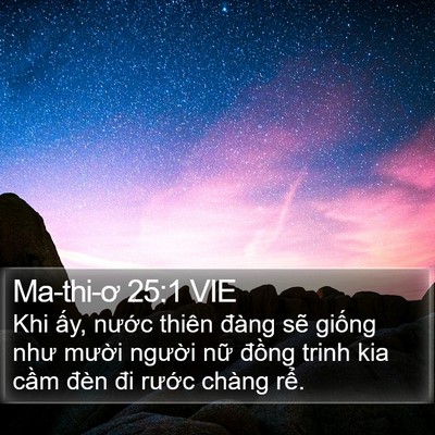 Ma-thi-ơ 25:1 VIE Bible Verse Image