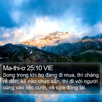 Ma-thi-ơ 25:10 VIE Bible Verse Image