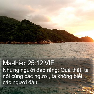 Ma-thi-ơ 25:12 VIE Bible Verse Image