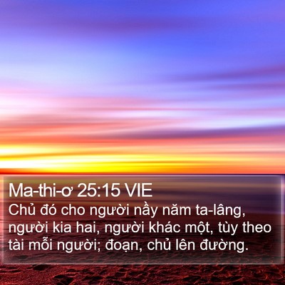 Ma-thi-ơ 25:15 VIE Bible Verse Image