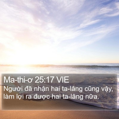 Ma-thi-ơ 25:17 VIE Bible Verse Image