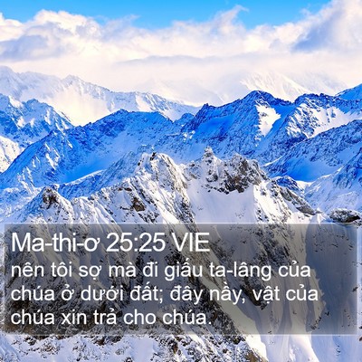 Ma-thi-ơ 25:25 VIE Bible Verse Image