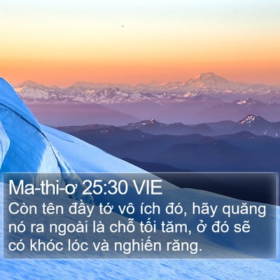 Ma-thi-ơ 25:30 VIE Bible Verse Image