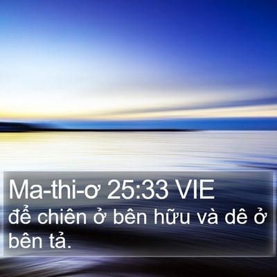 Ma-thi-ơ 25:33 VIE Bible Verse Image