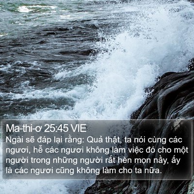 Ma-thi-ơ 25:45 VIE Bible Verse Image