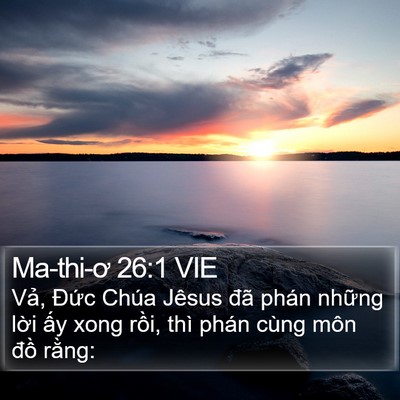 Ma-thi-ơ 26:1 VIE Bible Verse Image