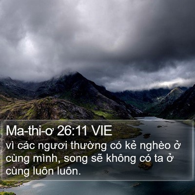 Ma-thi-ơ 26:11 VIE Bible Verse Image