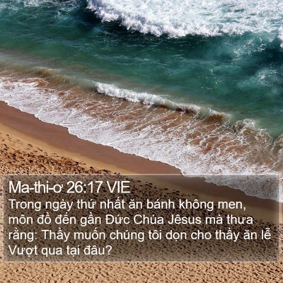 Ma-thi-ơ 26:17 VIE Bible Verse Image