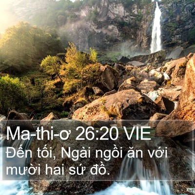 Ma-thi-ơ 26:20 VIE Bible Verse Image