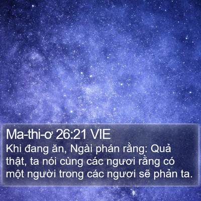 Ma-thi-ơ 26:21 VIE Bible Verse Image