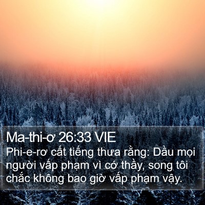 Ma-thi-ơ 26:33 VIE Bible Verse Image