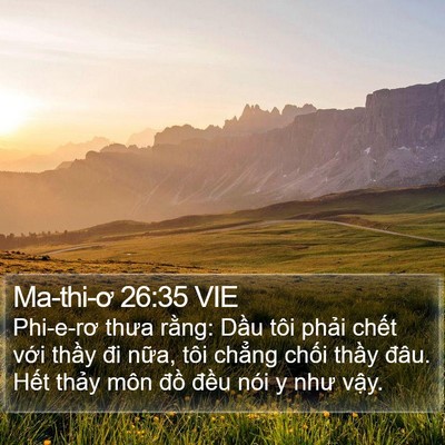 Ma-thi-ơ 26:35 VIE Bible Verse Image