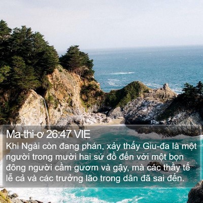 Ma-thi-ơ 26:47 VIE Bible Verse Image