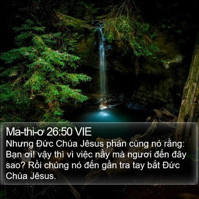 Ma-thi-ơ 26:50 VIE Bible Verse Image