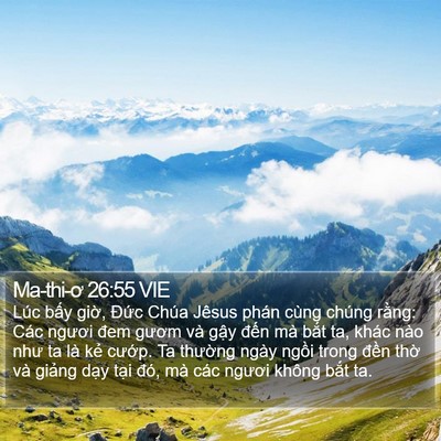 Ma-thi-ơ 26:55 VIE Bible Verse Image