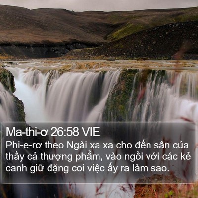 Ma-thi-ơ 26:58 VIE Bible Verse Image