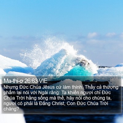 Ma-thi-ơ 26:63 VIE Bible Verse Image