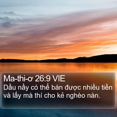 Ma-thi-ơ 26:9 VIE Bible Verse Image