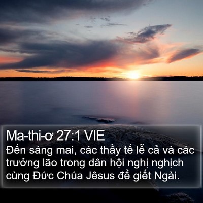 Ma-thi-ơ 27:1 VIE Bible Verse Image