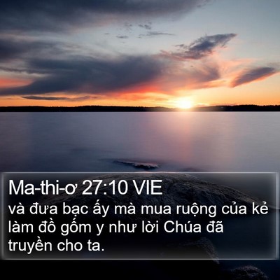 Ma-thi-ơ 27:10 VIE Bible Verse Image