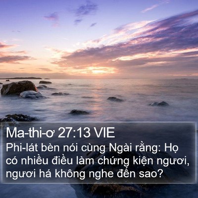 Ma-thi-ơ 27:13 VIE Bible Verse Image
