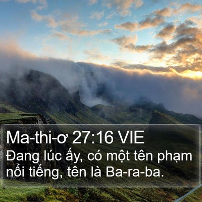 Ma-thi-ơ 27:16 VIE Bible Verse Image