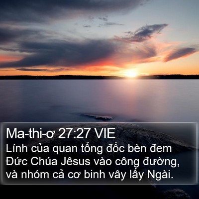 Ma-thi-ơ 27:27 VIE Bible Verse Image