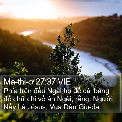 Ma-thi-ơ 27:37 VIE Bible Verse Image