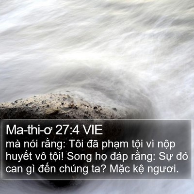 Ma-thi-ơ 27:4 VIE Bible Verse Image