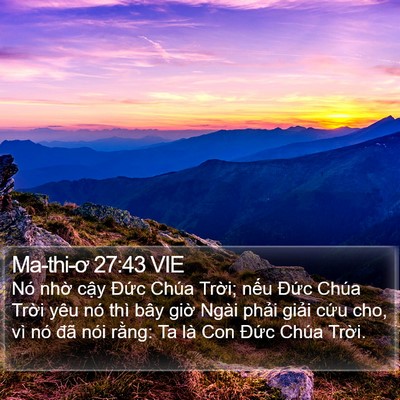 Ma-thi-ơ 27:43 VIE Bible Verse Image