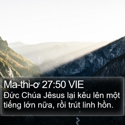 Ma-thi-ơ 27:50 VIE Bible Verse Image