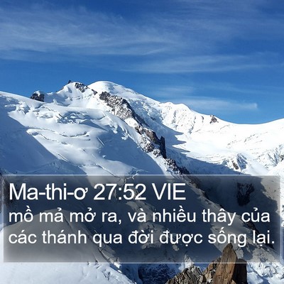 Ma-thi-ơ 27:52 VIE Bible Verse Image
