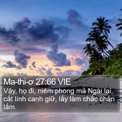 Ma-thi-ơ 27:66 VIE Bible Verse Image