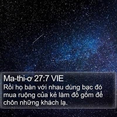 Ma-thi-ơ 27:7 VIE Bible Verse Image