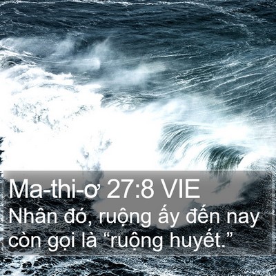 Ma-thi-ơ 27:8 VIE Bible Verse Image