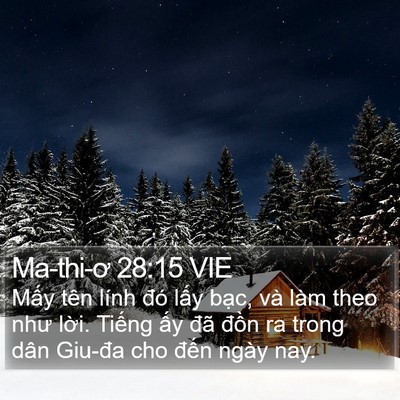 Ma-thi-ơ 28:15 VIE Bible Verse Image