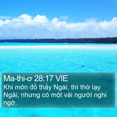Ma-thi-ơ 28:17 VIE Bible Verse Image