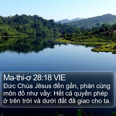 Ma-thi-ơ 28:18 VIE Bible Verse Image
