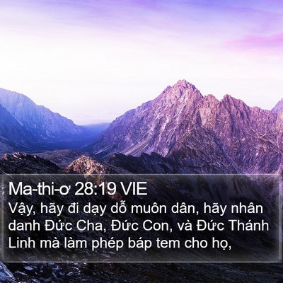 Ma-thi-ơ 28:19 VIE Bible Verse Image